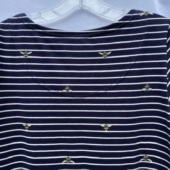 Joules Size 8 Knit dress with bees in navy and white - Picture 3 of 4